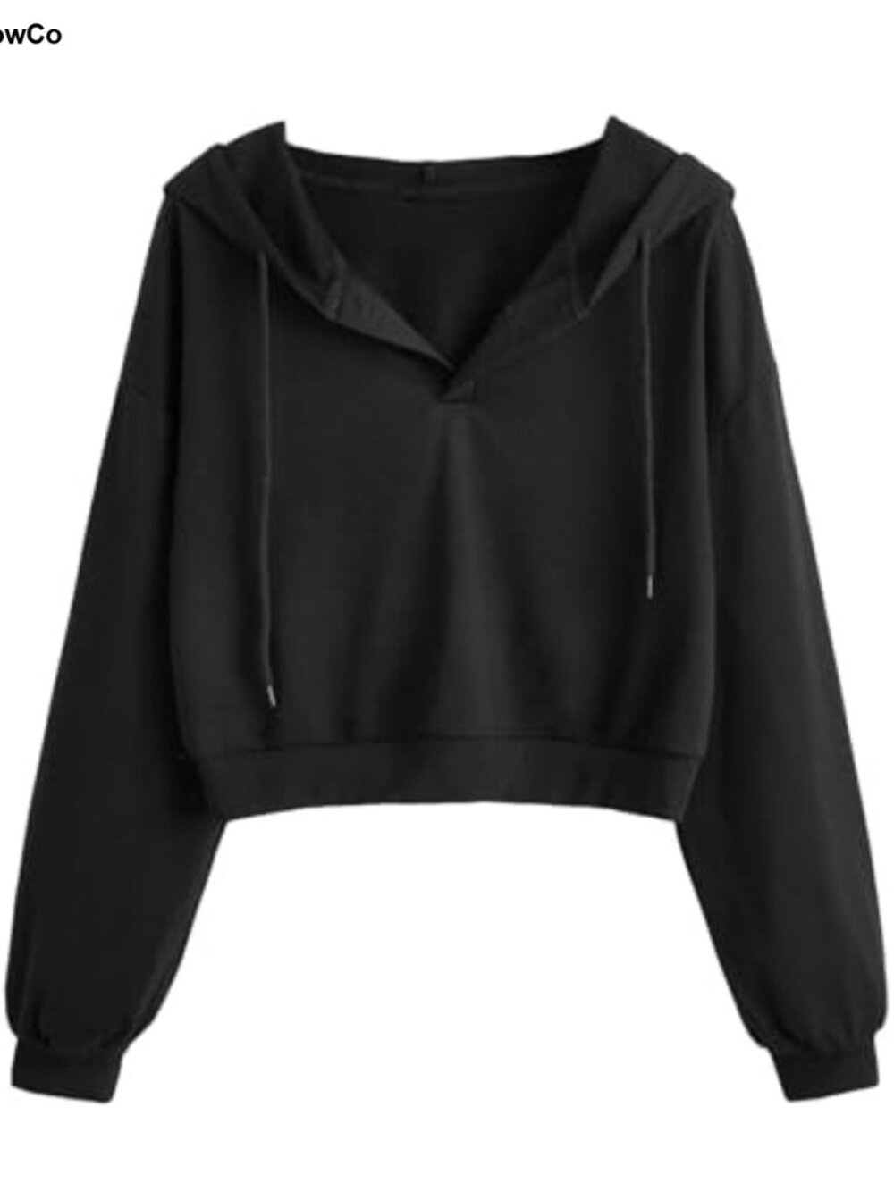 Women's Cropped Hoodie Long Sleeve Pullover Sweatshirt Graphic Casual